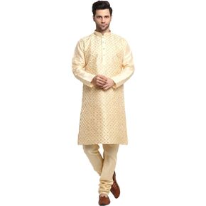 Silk Embroided Zari Kurta Kurta & Churidar Set, Ethnic Traditional Wear
