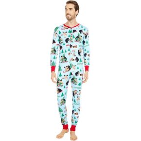 Little Blue House من Hatley Wild About Christmas Adult Union Suit قطعة واحدة in Kuwait