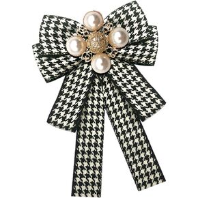 AsggBah 1pc Well-Selected Women Pre-tied Bow Ties with Pins Bowknot Neckties for Students Girls Professional Ladies