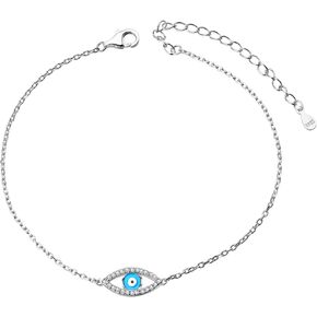 Anklet for Women Sterling Silver Adjustable Foot Evil Eye Butterfly Sea Turtle Starfish Wave Infinity Beach Ankle Bracelet