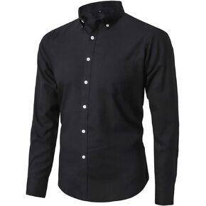 Oxford Dress Shirts for Men Long Sleeve Button Down Shirt