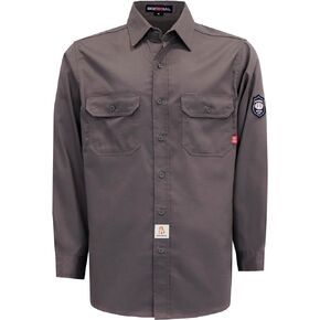 BOCOMAL FR Shirts Flame Resistant 100% C NFPA2112 7.5oz Men's Fire Retardant Welding Shirt