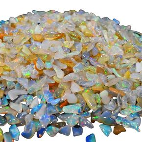 Gempires Raw Opal Rough Gemstone, Ethiopian Opal Rock, Jewelry Making, Raw Gemstone and Crystals, Chakra Healing, Energy Stone, Wikka, Reiki, Yoga, Meditation, Diy Stone, 10 carat Lot (7 to 9 Pcs)