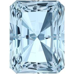 0.5 to 3 ct Emerald Cut VVS1 Simulated Blue Aquamarine March Birthstone