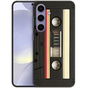 GlamCase for Samsung Galaxy S24 Plus 5G Case, Samsung S24+ Case - Vintage Cassette Design Printed Slim & Sleek Cute Plastic Hard Protective Designer Back Phone Case / Cover for Galaxy S24 Plus.