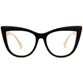 Zeelool Trendy Cat Eye Glasses Frame for Women with Non-prescription Clear Lens Aecila ZJGA852577