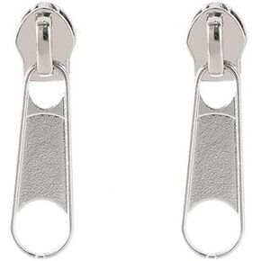 Novelty Zipper Head Earring Stud Silver Individuality Earring for Young Women