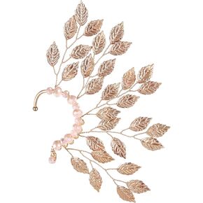 CROWN GUIDE Elf Ear Cuff Wrap Fairy Earrings for Women Trendy Handmade Clip On Earrings Non Pierced Earcuff Crystal Earrings Jewelry Gifts