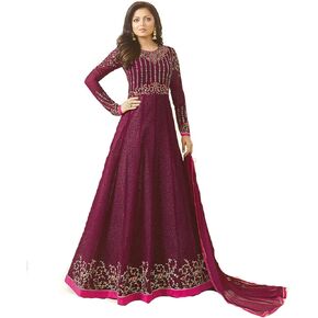 Delisa Indian Pakistani Party Wear Wedding Wear Anarkali Gown Suit for Women LT2