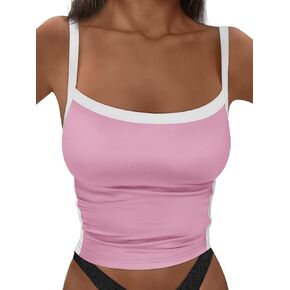 Trendy Queen Women's Camisole Tank Tops Sleeveless Racerback Cami Slim Fitted Tops Casual Summer 2024