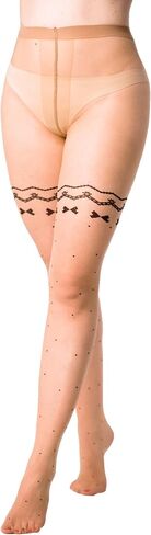 جوارب نسائية ضيقة مطبوعة من جاتا بتصميم دانتيل مثير سويتي 16 (صنع في أوروبا) in Kuwait