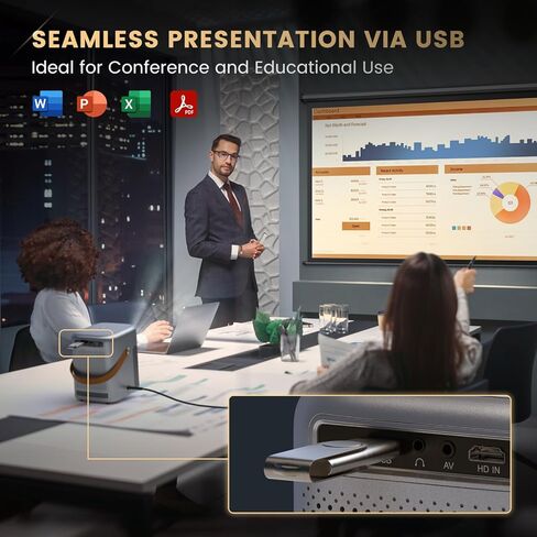 [2024 أحدث التركيز التلقائي وحجر الزاوية] جهاز عرض مزود بواي فاي 6 وبلوتوث 5.2، جهاز عرض خارجي محمول ALVAR 4K، ضوضاء منخفضة للغاية، مقاوم للغبار، تكبير 50%، 500 ANSI Native 1080P Proyector TV Stick PPT in Kuwait