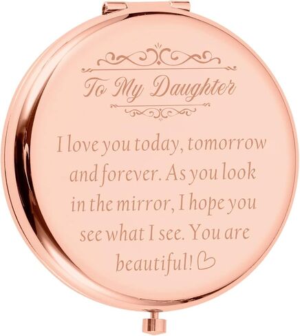 Daughter Valentines Gifts from Mom Dad Birthday Graduation Gifts Girls Her Christmas Daughter Gifts Stocking Stuffers Kids Teenager Girls Gifts Teen Girl Gifts Rose Gold Mirror in Kuwait
