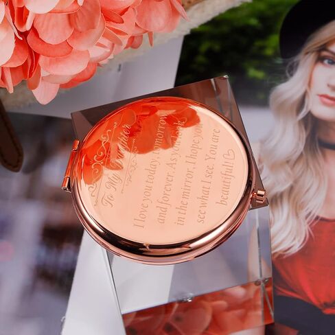 Daughter Valentines Gifts from Mom Dad Birthday Graduation Gifts Girls Her Christmas Daughter Gifts Stocking Stuffers Kids Teenager Girls Gifts Teen Girl Gifts Rose Gold Mirror in Kuwait