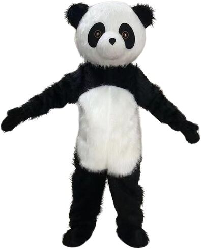 زي التميمة AMAI Panda للبالغين، أزياء عيد الميلاد الفاخرة لحفلات الهالوين التنكرية، هدايا حفلات أعياد الميلاد، مقاس واحد بالولايات المتحدة الأمريكية in Kuwait