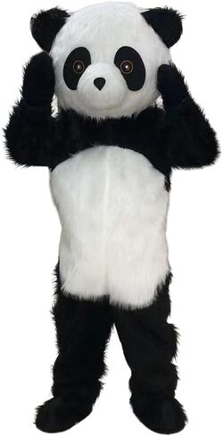 زي التميمة AMAI Panda للبالغين، أزياء عيد الميلاد الفاخرة لحفلات الهالوين التنكرية، هدايا حفلات أعياد الميلاد، مقاس واحد بالولايات المتحدة الأمريكية in Kuwait