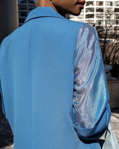 The Drop Women's Blue Sapphire Double Breasted Blazer by @signedblake in Saudi Arabia