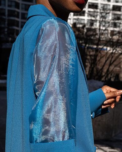 The Drop Women's Blue Sapphire Double Breasted Blazer by @signedblake in Saudi Arabia