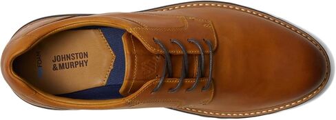 Johnston & Murphy Men's Braydon Plain Toe Tan Full Grain in Saudi Arabia