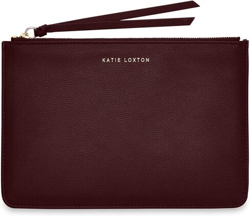 Katie Loxton Isla Womens Medium Vegan Leather Clutch Purse Pouch Plum, Plum, 9.5 x 6.5 x 0.25 inches in Kuwait