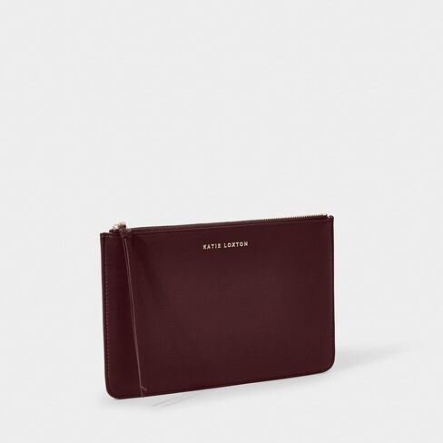 Katie Loxton Isla Womens Medium Vegan Leather Clutch Purse Pouch Plum, Plum, 9.5 x 6.5 x 0.25 inches in Kuwait