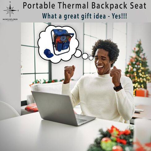 NICHE EXPLORER Our Unique Dot Pattern Backpack Cooler Chair Kit. Stylish Ultra-Light, Thermal, Insulated Bag & Seat for Camping, Fishing, and Beach Trips. Mens, Women, Girls, Boys Outdoor Adventures. in Saudi Arabia