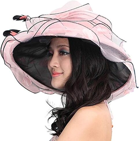 قبعات سباق الشابات لشهر يونيو، قبعة الأورجانزا ذات الريش الكشكشة in Kuwait