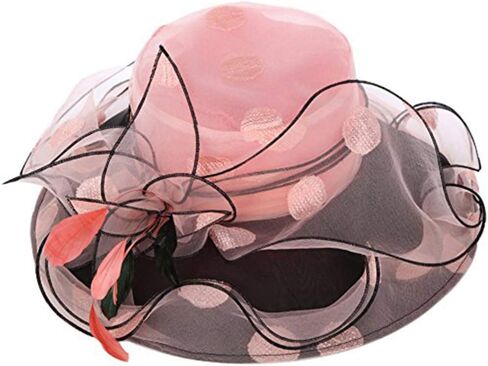 قبعات سباق الشابات لشهر يونيو، قبعة الأورجانزا ذات الريش الكشكشة in Kuwait