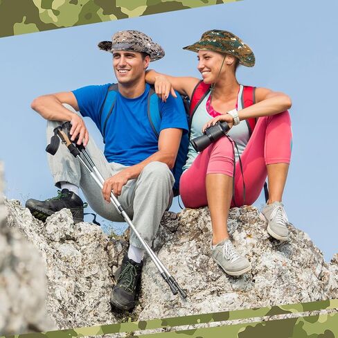 ليوموي 12 قطعة من قبعات بوني بالجملة 12 زوجًا من اكمام الذراع، قبعة بوني عسكرية مموهة للمشي لمسافات طويلة والسفاري والصيد والشاطئ وركوب القوارب والعمل في الهواء الطلق للرجال والنساء in Kuwait