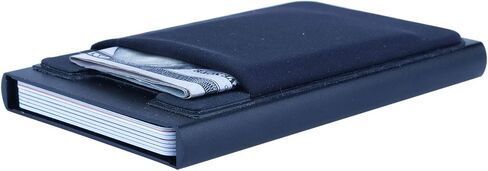 2PCS / Pop Up Credit Card Holder RFID Blocking Card Case Aluminum Slim Card Wallet Business Cards Case for men (Black)-1pc & Money Pocket Money Holder-1pc in Saudi Arabia