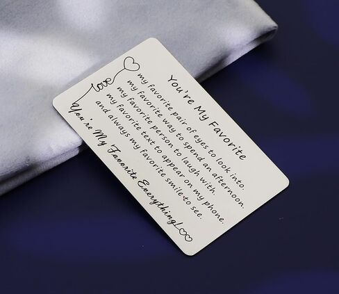 Metal Wallet Insert Card Gift for Husband Boyfriend from Wife Girlfriend Love Valentine Wedding Card Gifts for Men (I Love You Most) in Saudi Arabia