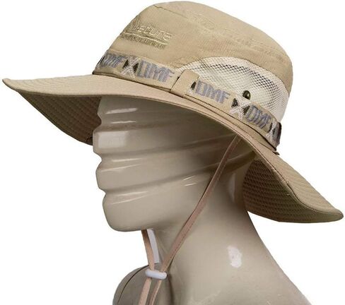 Outdoor Hunting Hat Wide Brim Summer Hat Adjustable Packable Breathable Polyester with Mesh.UPF 50 Protection for Men & Women in Saudi Arabia