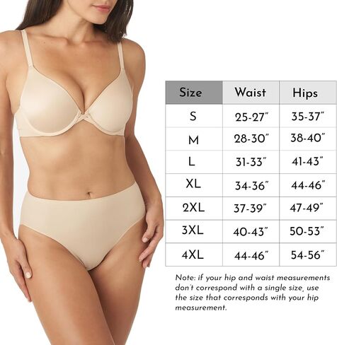 TC Women’s 3-Pack Microfiber Hi-Cut Brief Panties with Stay-Put Edge| No Show, No Ride Up | Everyday Confidence and Comfort in Saudi Arabia