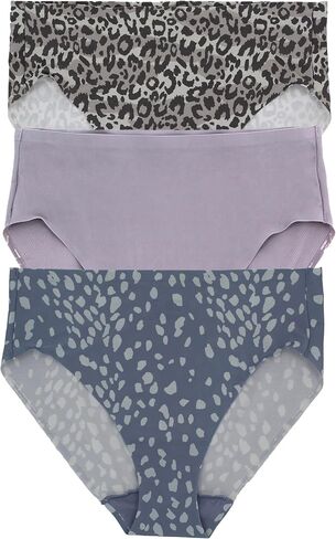 TC Women’s 3-Pack Microfiber Hi-Cut Brief Panties with Stay-Put Edge| No Show, No Ride Up | Everyday Confidence and Comfort in Saudi Arabia