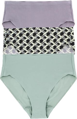 TC Women’s 3-Pack Microfiber Hi-Cut Brief Panties with Stay-Put Edge| No Show, No Ride Up | Everyday Confidence and Comfort in Saudi Arabia