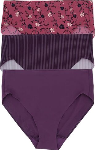 TC Women’s 3-Pack Microfiber Hi-Cut Brief Panties with Stay-Put Edge| No Show, No Ride Up | Everyday Confidence and Comfort in Saudi Arabia