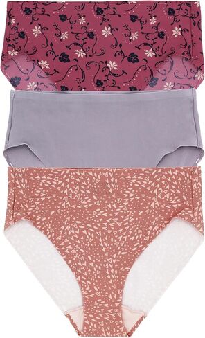 TC Women’s 3-Pack Microfiber Hi-Cut Brief Panties with Stay-Put Edge| No Show, No Ride Up | Everyday Confidence and Comfort in Saudi Arabia
