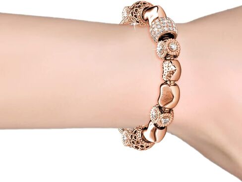 Adjustable Beaded Bracelet Made with Crystal, Good Luck Charm Bracelets, Charming Gift. in Saudi Arabia