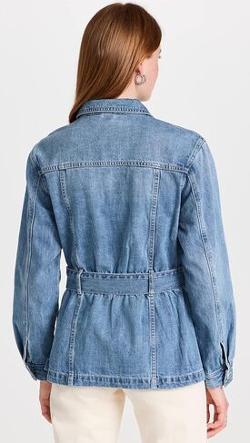 [BLANKNYC] Womens Long Denim Pleated JacketJacket in Saudi Arabia
