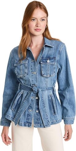 [BLANKNYC] Womens Long Denim Pleated JacketJacket in Saudi Arabia