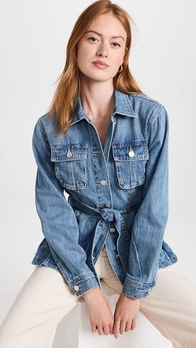 [BLANKNYC] Womens Long Denim Pleated JacketJacket in Saudi Arabia