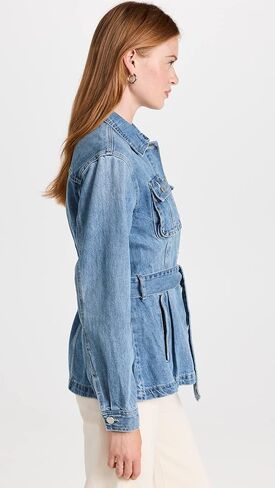 [BLANKNYC] Womens Long Denim Pleated JacketJacket in Saudi Arabia
