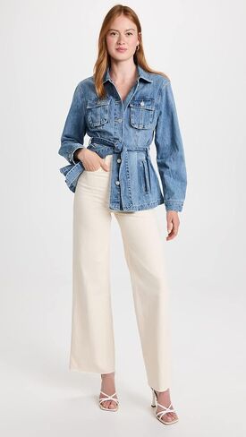 [BLANKNYC] Womens Long Denim Pleated JacketJacket in Saudi Arabia