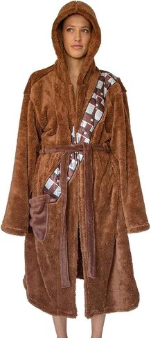 Ukonic Star Wars Chewbacca Hooded Bathrobe for Adults | One Size Fits Most in Saudi Arabia