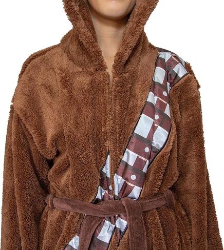 Ukonic Star Wars Chewbacca Hooded Bathrobe for Adults | One Size Fits Most in Saudi Arabia
