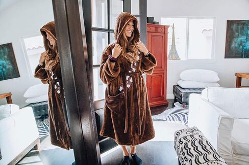 Ukonic Star Wars Chewbacca Hooded Bathrobe for Adults | One Size Fits Most in Saudi Arabia