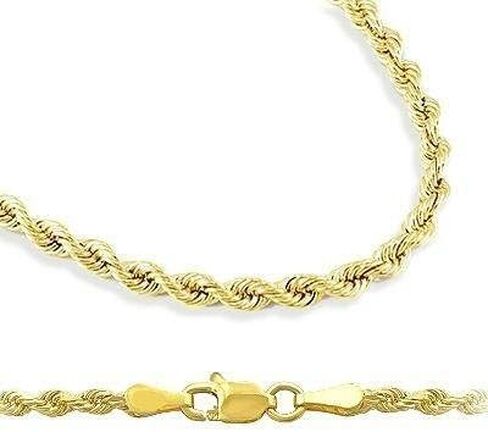 Sonia Jewels 14k New Solid Yellow Gold Rope Chain Necklace 2.1mm 24" in Saudi Arabia