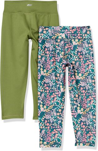 Amazon Essentials Girls and Toddlers' Active Capri Legging, Multipacks in Kuwait