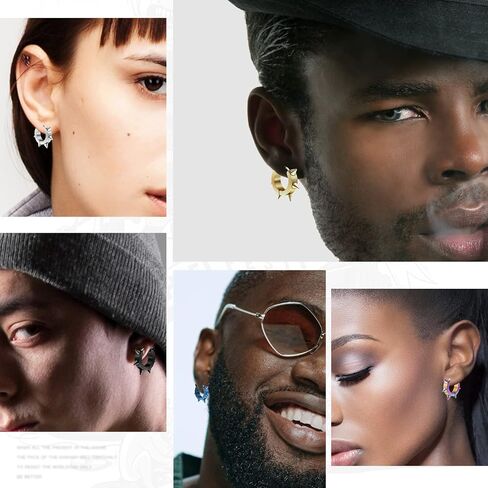 أقراط حلقية من الفولاذ المقاوم للصدأ للرجال والنساء من CrazyPiercing، لا تسبب الحساسية in Kuwait