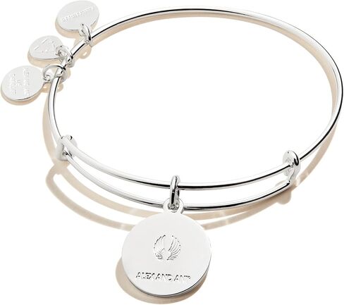 Alex and Ani Mantras + Inspirational Expandable Bangle for Women, Let Your Dreams Be Your Wings Charm, Shiny Silver Finish, 2 to 3.5 in,One Size,A21EBWAPDWSS, One-Size, Non-Precious Metal, no gemstone in Saudi Arabia